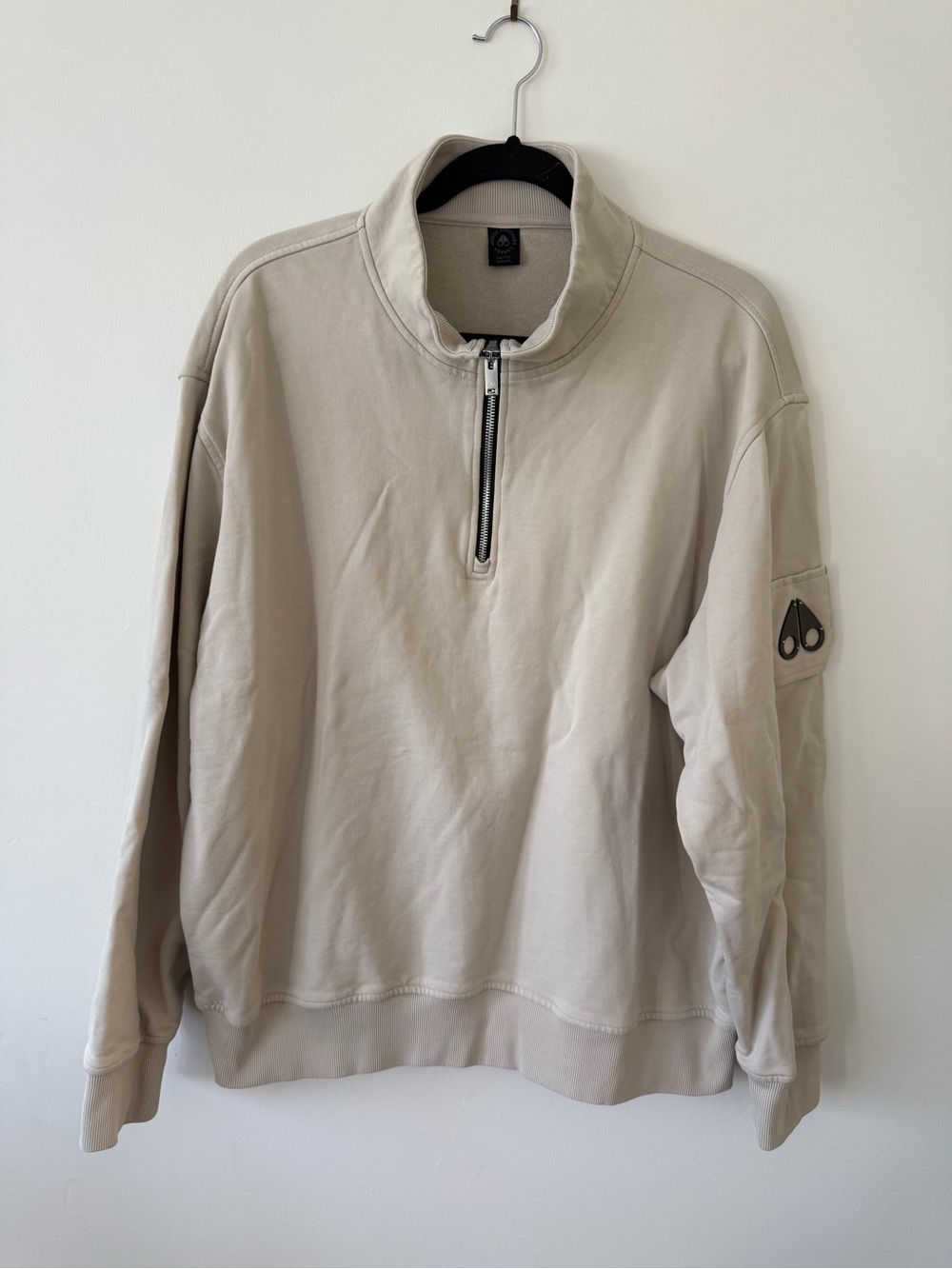 EUC moose knuckles 1/4 zip sweater